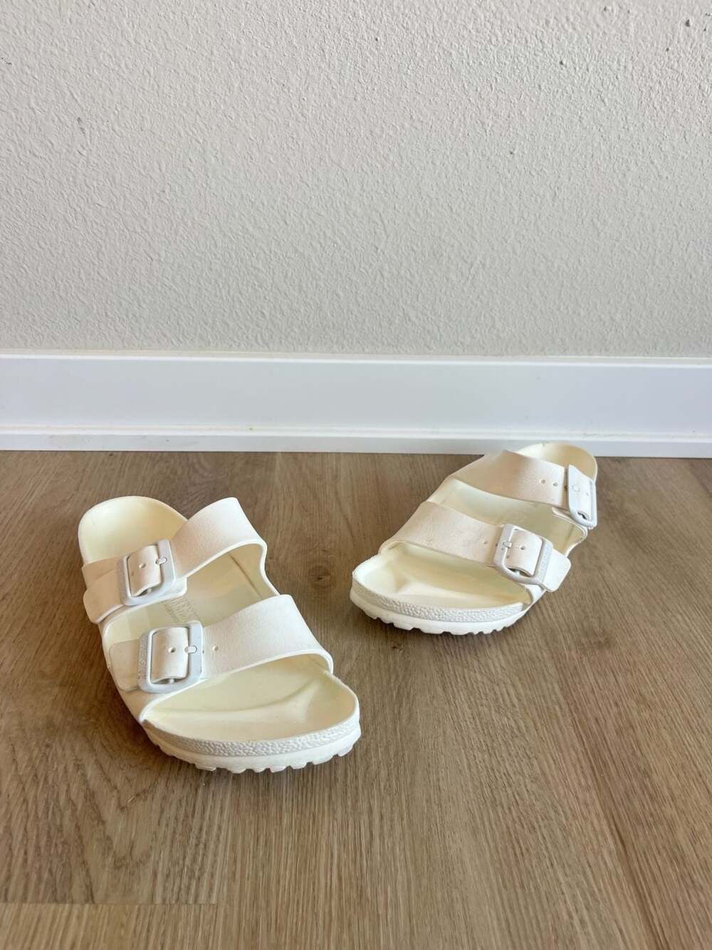 Birkenstock, EVA Sandals, Waterproof, Rubber, White, Woman’s size 38